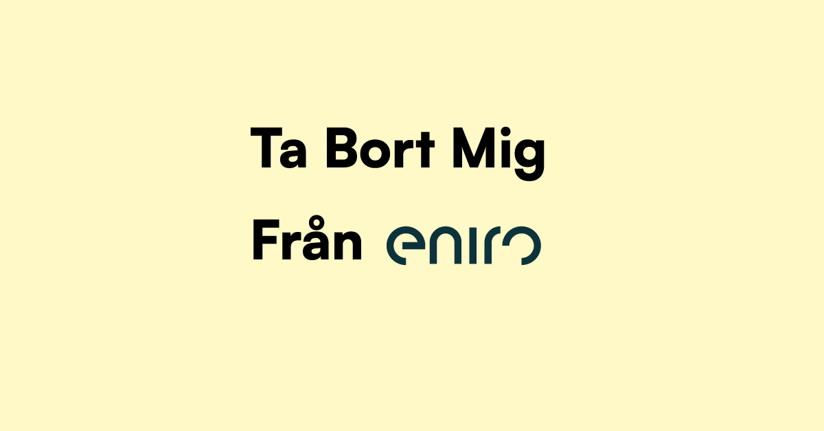 Ta Bort Mig Från Eniro